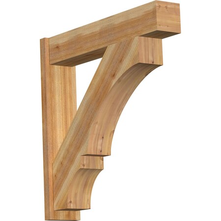 Ekena Millwork Balboa Block Rough Sawn Outlooker, Western Red Cedar, 8"W x 40"D x 40"H OUT08X40X40BOA05RWR